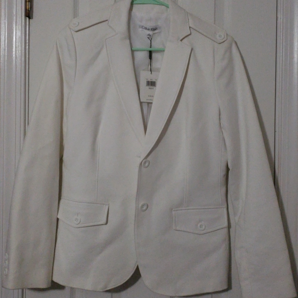 Calvin Klein white blazer